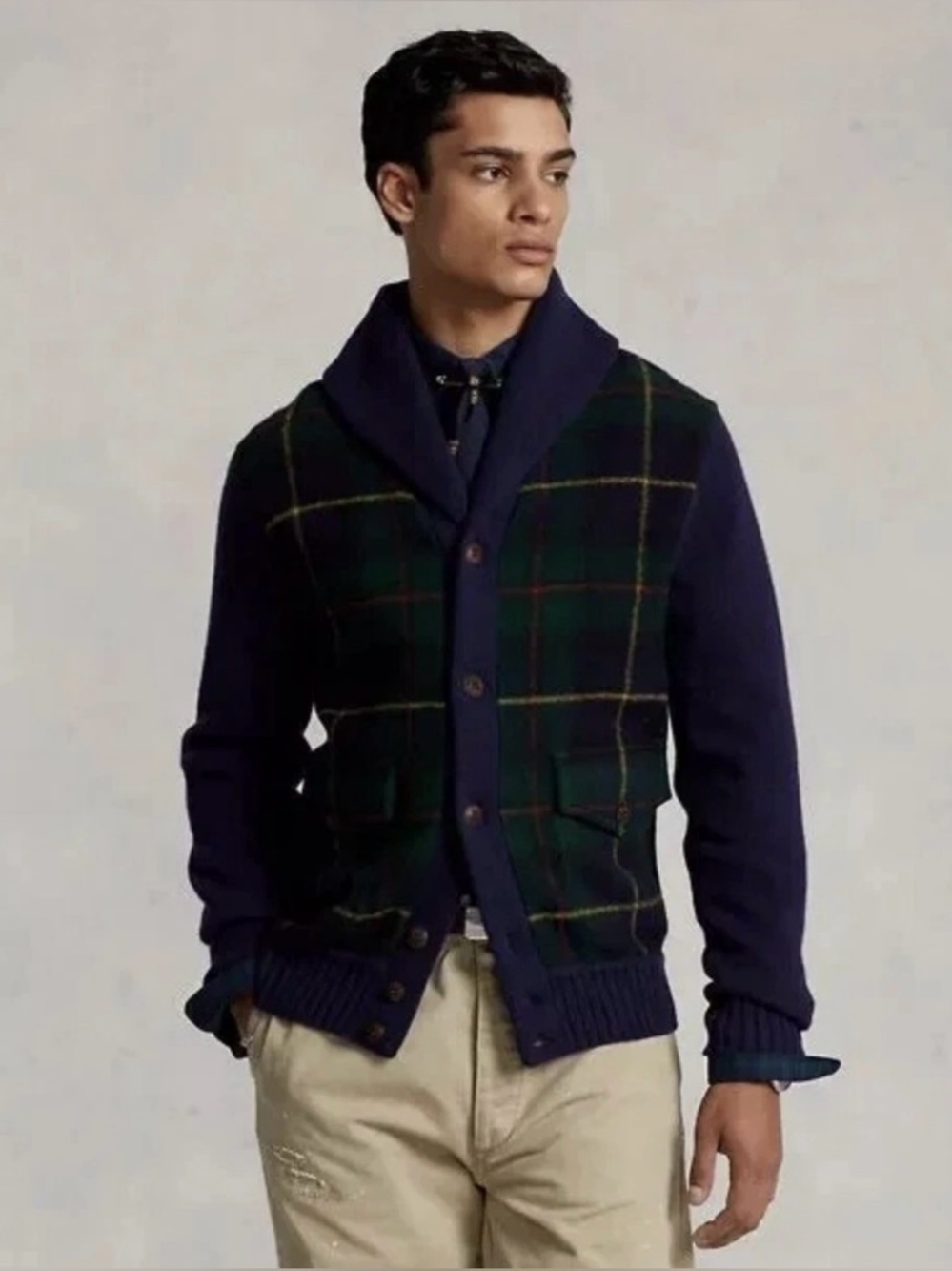 Polo Ralph Lauren Polo Tartan Plaid Wool Cardigan Sweater Men’s Size Small $598